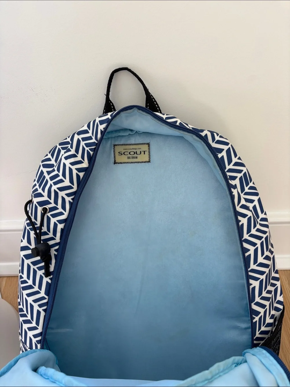 Navy Chevron Backpack